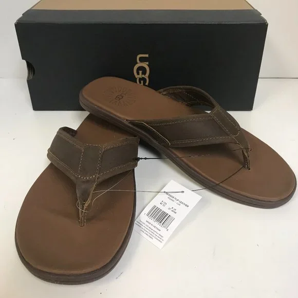 UGG Shoes Ugg Seaside Flip Flop Luggage Leather Poshmark